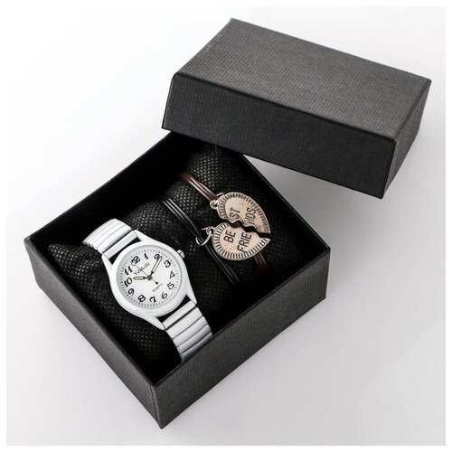 фото Наручные часы сима-ленд подарочный набор 2 в 1 "лентини": наручные часы и браслет 4483228