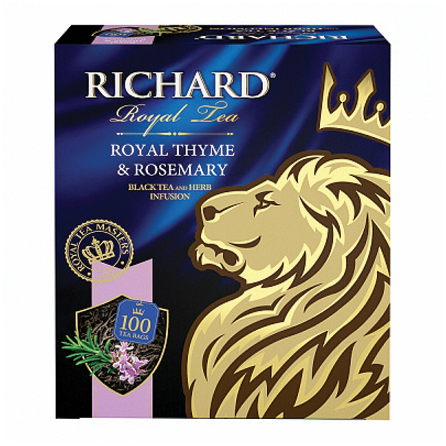 Чай Richard "Royal Thyme & Rosemary", черный с добавками, 100 пакетиков