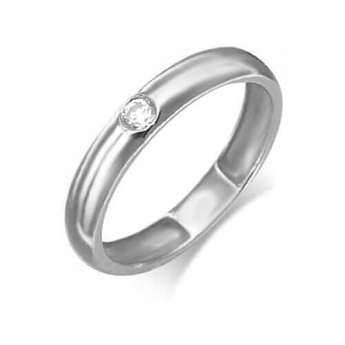 PLATINA jewelry Обручальное кольцо из белого золота с бриллиантом 01-0667-00-101-1120-30, размер 15