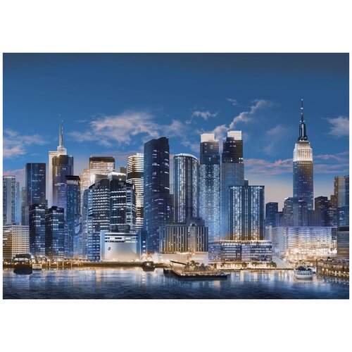 Глобальный город - Виниловые фотообои, (211х150 см) гравюра город виниловые фотообои 211х150 см