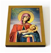 Икона Божией Матери "Успокоительница", печать на доске 8*10 см
