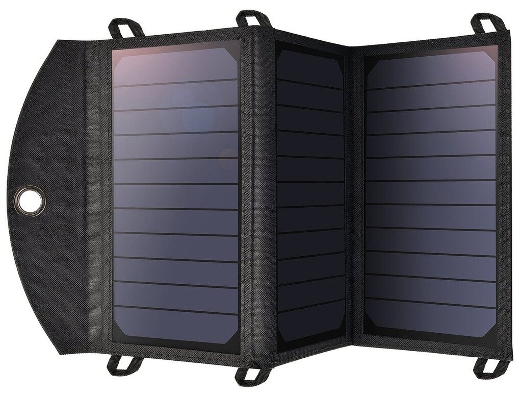 Зарядное устройство Choetech Foldable Solar Charger от солнечной энергии 19W цвет Черный (SC001)