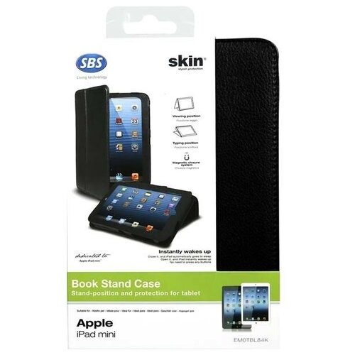 фото Чехол-книжка "skin" для планшета apple ipad mini (с регулируемой подставкой, черный) sbs