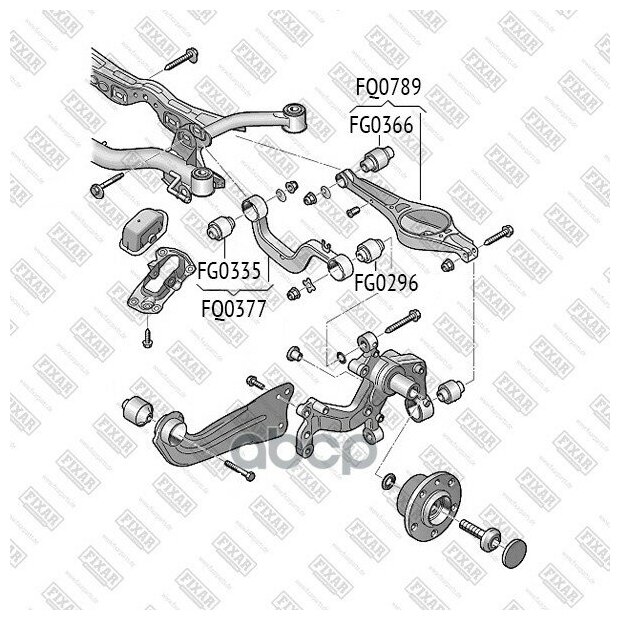 Рычаг Vag A3/Tt/Golf 5/Passat/Octavia 03- Задн подв лев/Прав FIXAR арт FQ0789