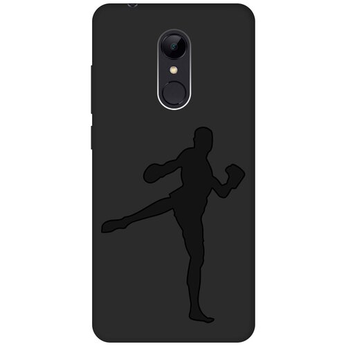 Матовый чехол Kickboxing для Xiaomi Redmi 5 / Сяоми Редми 5 с эффектом блика черный матовый чехол kickboxing для xiaomi redmi 6a сяоми редми 6а с эффектом блика черный