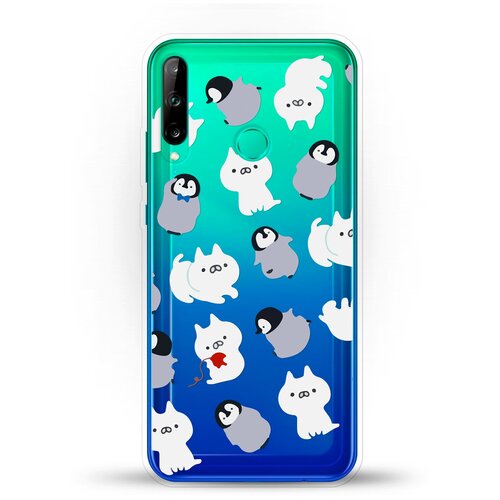 фото Силиконовый чехол котики и пингвины на honor 9c andy & paul