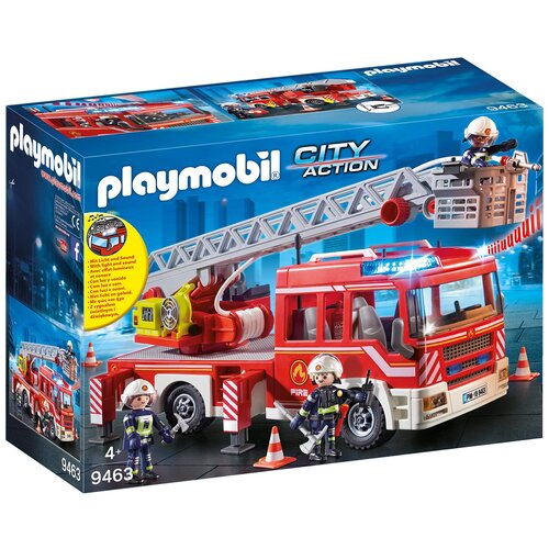 Конструктор Playmobil City Action 9463 Пожарная машина с лестницей, 89 дет. машины funky toys пожарная машина с выдвижной лестницей с краш эффектом