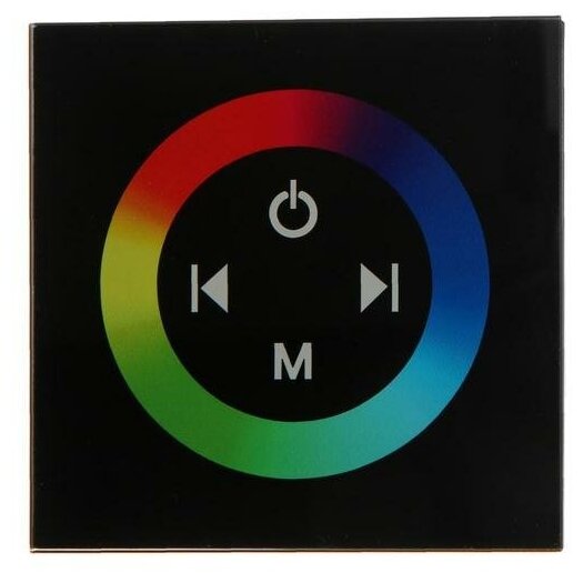 Контроллер для RGB ленты 12В до 144Вт сенсорный "под выключатель" черный Ecola CPB12AESB