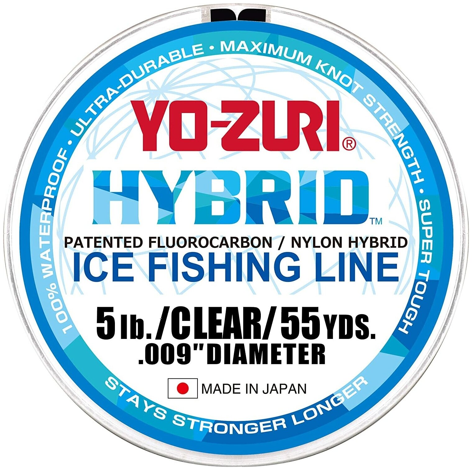 Duel/Yo-zuri, Леска Hybrid Ice 55Yd, 0.170мм, 3lb