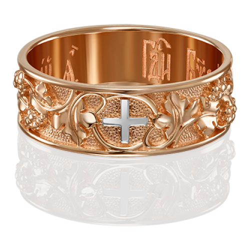 PLATINA jewelry Обручальное кольцо из комбинированного золота без камней 01-5400-00-000-1111-02, размер 17