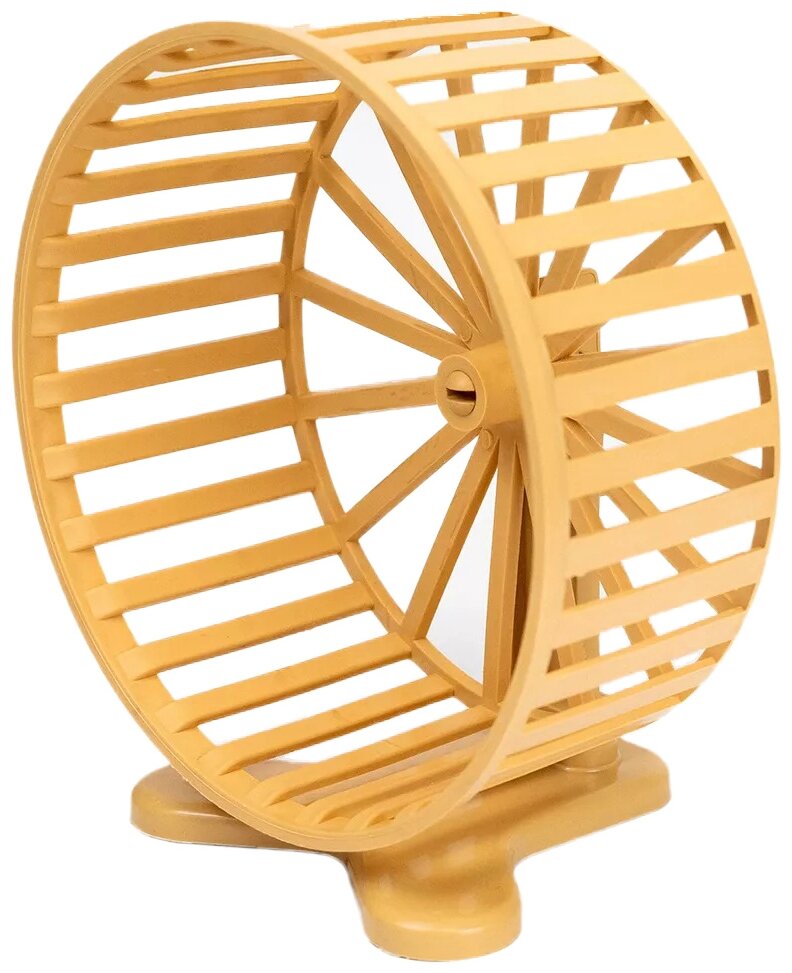 Дарэленд колесо для грызунов пластиковое с подставкой, D140мм бежевый