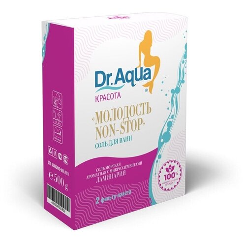 dr aqua соль для ванн молодость non stop ламинария 750 г Dr. Aqua Соль для ванн Молодость NON-STOP, ламинария, 500 г