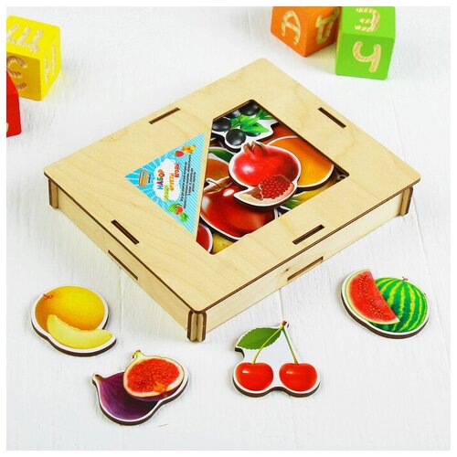 Обучающий набор «Овощи, фрукты, ягоды» пазлы для малышей woodland toys обучающий набор овощи фрукты ягоды