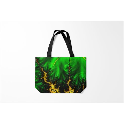 фото Сумка-шоппер / 46х35 см / неоновые принты / космос geometry color burnettie