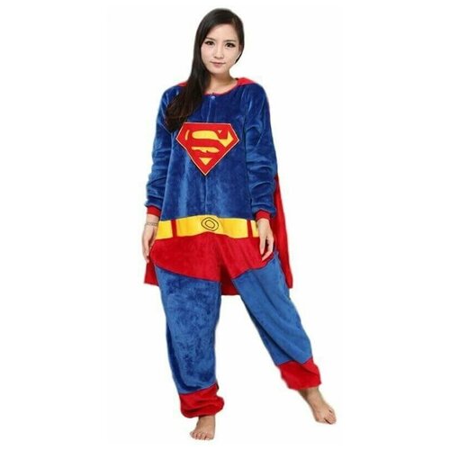 фото Костюм-пижама кигуруми (kigurumi) для взрослых супермен (superman) (размер s, рост 145-155) kigyrymi (кигуруми)