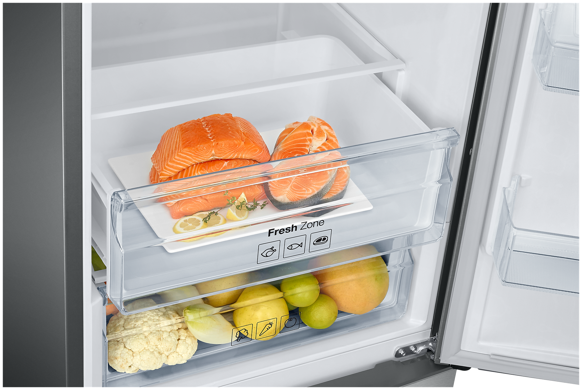 Samsung Холодильник Samsung RB37A5200SA/WT серый (двухкамерный) - фотография № 11