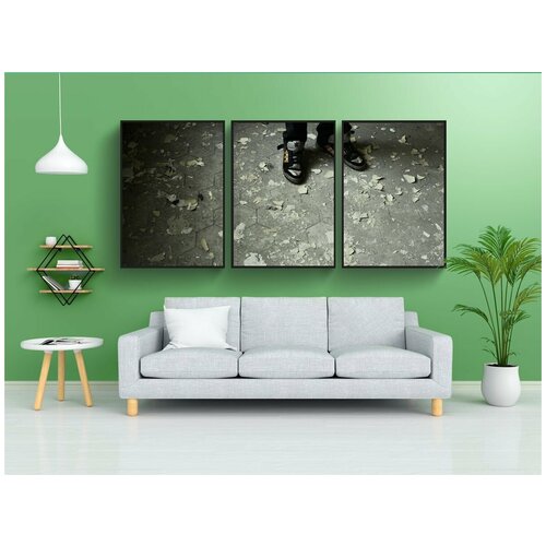 фото Набор модулных постеров для интерьера "туфли, пол, мода" 60x90 см. в тубусе, без рамки lotsprints