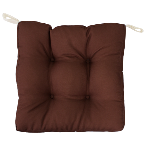 фото Сидушка для стула, 40х35 см, цвет коричневый россия