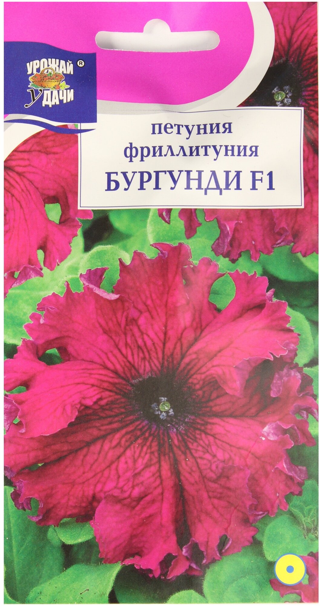 Семена цветов Петуния фриллитуния "Бургунди F1", 8 шт. в амп. - фотография № 1