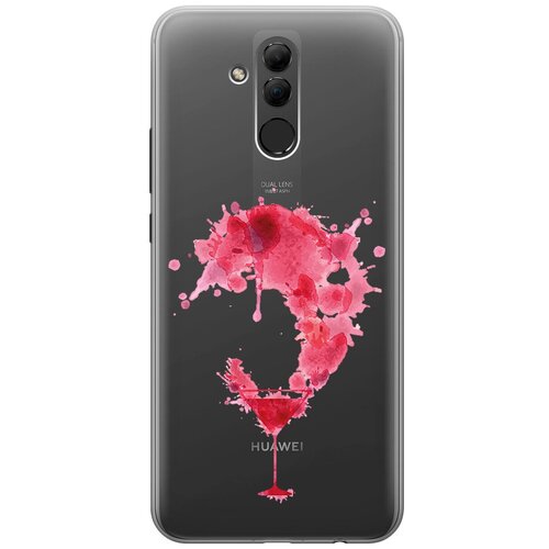 Силиконовый чехол с принтом Cocktail Splash для Huawei Mate 20 Lite / Хуавей Мейт 20 Лайт силиконовый чехол с принтом true queen для huawei mate 20 lite хуавей мейт 20 лайт