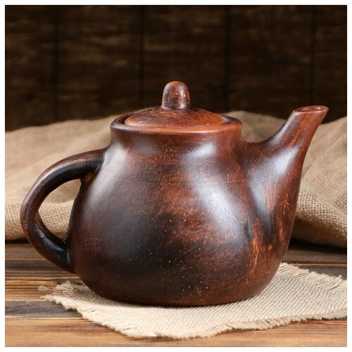фото Чайник для заварки большой 1,7 л гладкий 1876400 красная глина