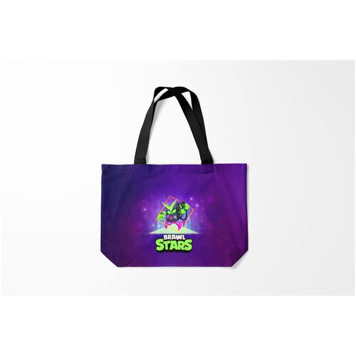 фото Сумка-шоппер / 46х35 см / геймерам / brawl stars stars. virus 8 bit burnettie