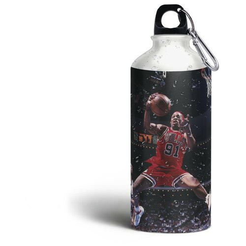 Бутылка спортивная/туристическая фляга Спорт Баскетбол Деннис Родман - 210 пользовательский мужской американский баскетбольный детройт вышивка деннис родман грант джо думарс командные трикотажные изделия