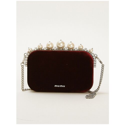 Ресейл сумка Miu Miu, Clutch, Бордовый, Отличное