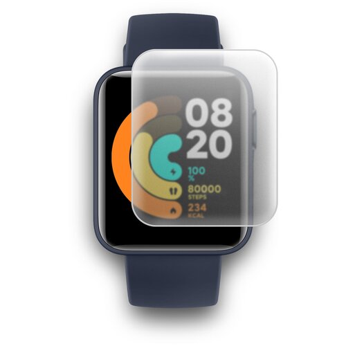 Гидрогелевая защитная пленка на Xiaomi Mi Watch Lite/ Ксиоми Ми Вотч Лайт матовая на смарт часы комплект 2 шт. Brozo