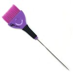 Gera Professional, Кисть, светло- фиолетовая щетина, металлический хвостик, цвет фиолетовый - изображение