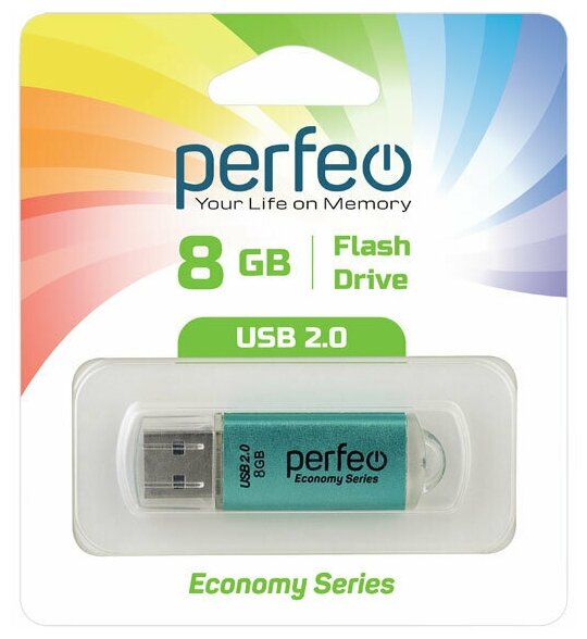 USB флешка Perfeo 8GB E01 Green ES