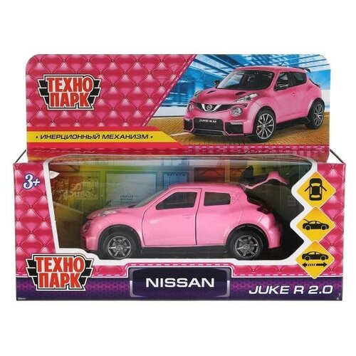 Технопарк Машинка Nissan Juke, Металлический розовый, 12 см, JUKE-12GRL-WHPI