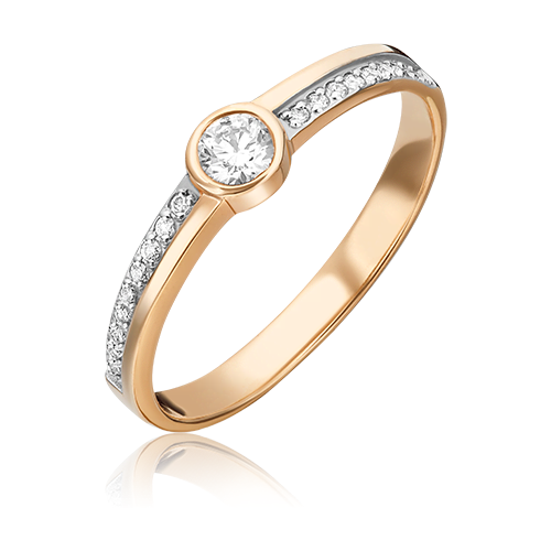 PLATINA jewelry Золотое кольцо с бриллиантами 01-0741-00-101-1110-30, размер 17,5