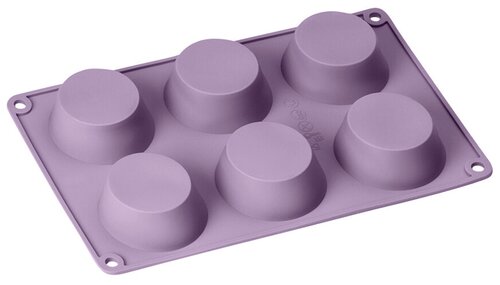 Форма для выпечки силиконовая 6 маффинов Provence, 26х17 см, цвет лаванда