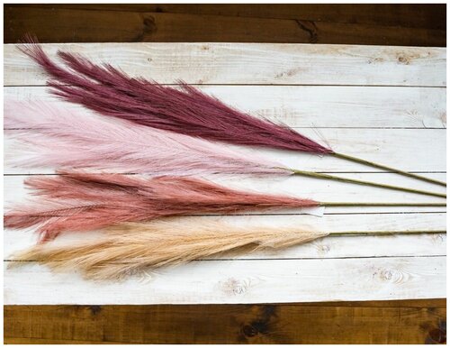 Декоративная ветка воздушные перья, пурпурная, 100 см, EDG