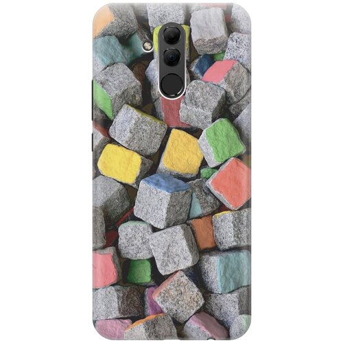 фото Силиконовый чехол на huawei mate 20 lite / хуавей мейт 20 лайт с принтом "разноцветные камни gosso