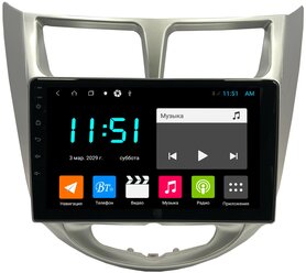 Штатная магнитола ZENITH Hyundai Solaris 2011-2017, Android 10, 4/64GB