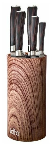 Подставка для ножей универсальная круглая Soft touch LR05-103 LARA Wood