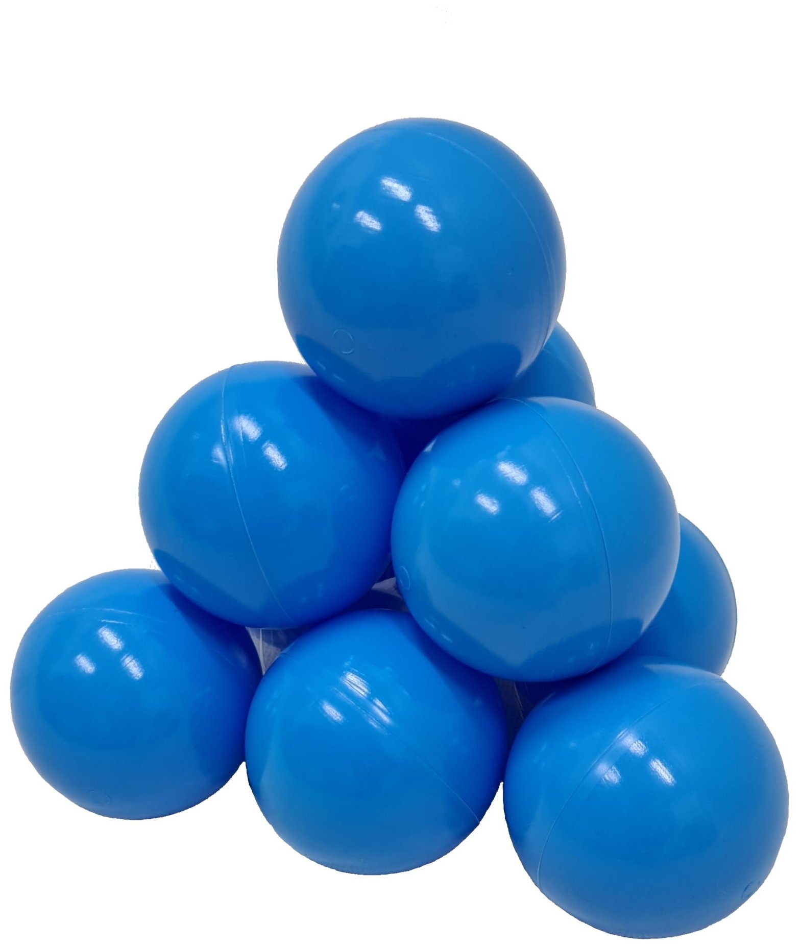 Шарики в наборе для игрового бассейна 100 шт, диаметр 7 см, голубые - фотография № 1