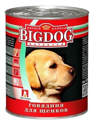 Зоогурман Консервы для щенков BIG DOG (1635) 0,85 кг 18949 (2 шт)