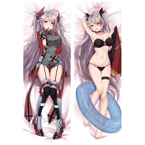 Наволочка для дакимакура / Dakimakura / Принц Ойген / Prinz Eugen 150х50 см. / без подушки.