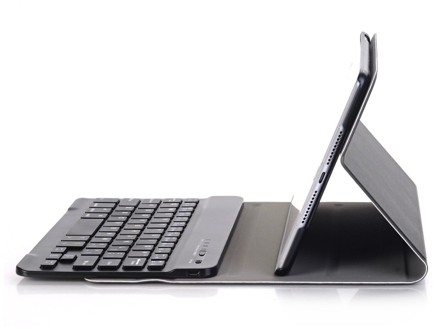 Клавиатура MyPads для Samsung Galaxy Tab A 80 (2019) SM-T290 / T295 съемная беспроводная Bluetooth в комплекте c кожаным чехлом и пластиковыми н