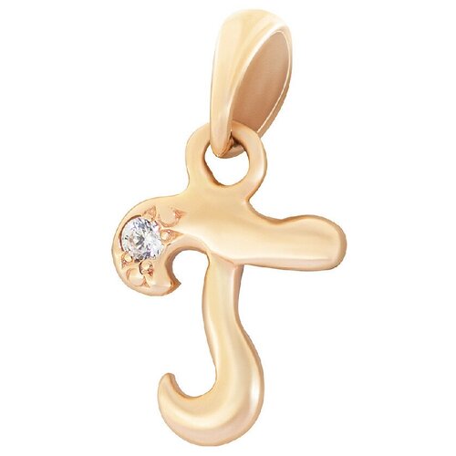 Подвеска Крымский ювелирный завод, красное золото, 585 проба, красный, золотистый