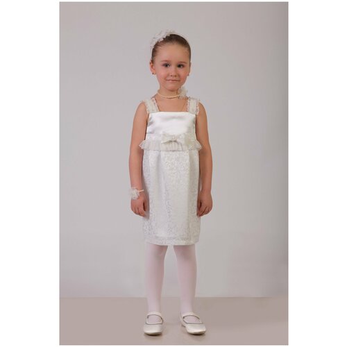 фото Платье инфанта, нарядное, размер 140/72, белый