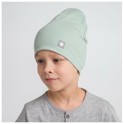 фото Шапка для мальчика, цвет оливковый, размер 50-54 hoh loon