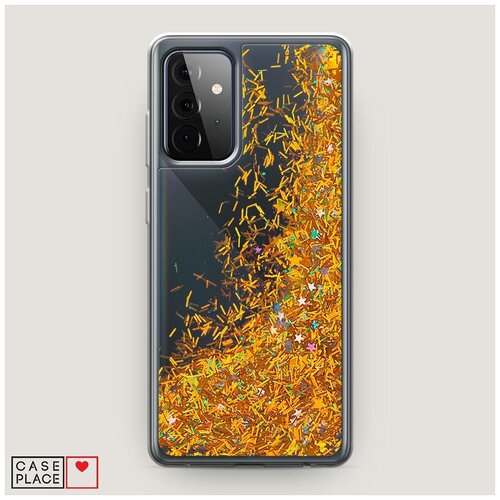Жидкий чехол с блестками на Samsung Galaxy A72 / Самсунг Галакси А72
