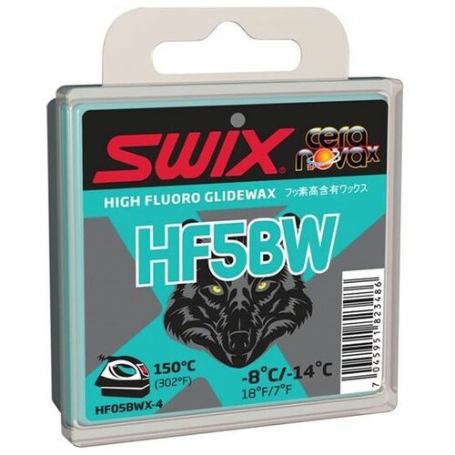 Высокофторовый парафин SWIX HF05BWX, black, 40 г -8°… -14°С