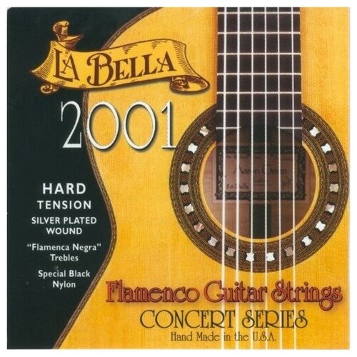 La Bella 2001FLA-HARD Струны для классической гитары Flamenco Hard Tension, нейлоновые, профессионал