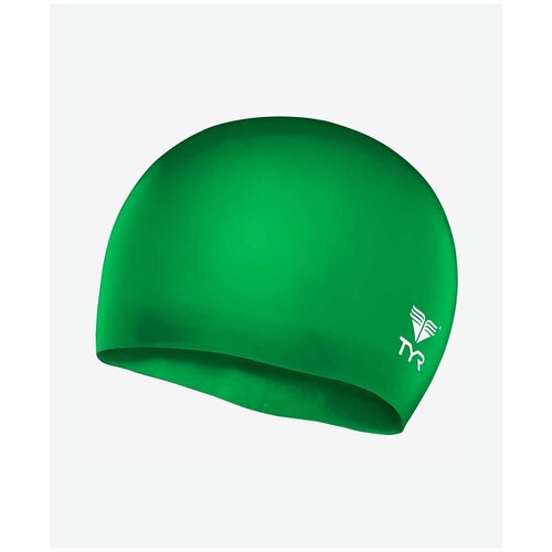 Шапочка для плавания детская TYR Wrinkle Free Junior Silicone Cap (O/S, 326 Зеленый)