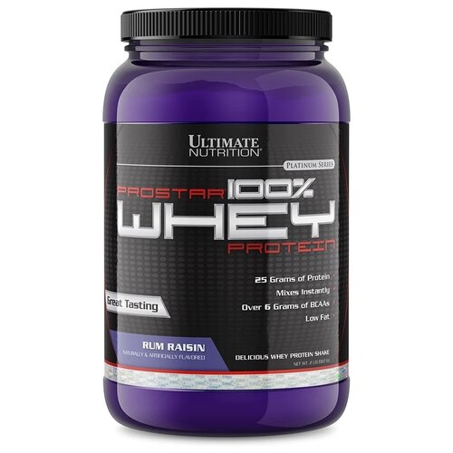 фото Протеин ultimate nutrition prostar 100% whey protein, 907 гр., ром-изюм